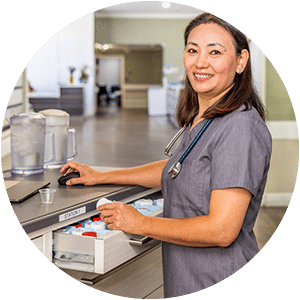 A nurse at medical hill