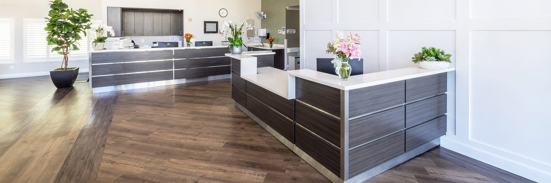 Lobby and front desk at Medical Hill Healthcare Center